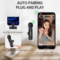 Micro Thu Âm Không Dây Cài Áo K9 Dùng Cho Ip Khử Tiếng Ồn, Lọc Âm Chuyên Dùng Giảng Dạy, Quay Video