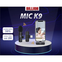 Micro Thu Âm Không Dây Cài Áo K9, Khử Tiếng Ồn Cao Cấp - Khoảng Cách 20m - Chính Hãng .