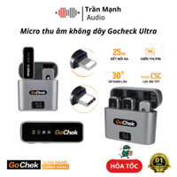 Micro thu âm không dây Gocheck Ultra, thiết kế sang trọng, chế độ lọc âm tốt, pin sử dụng tới 30h, kết nối 25 mét