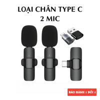 Micro thu âm không dây K9 lọc giảm tiếng ồn. Loại chân cắm Type C hoặc Lightning, ghi âm, quay video cho điện thoại.