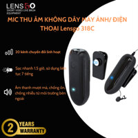 Micro thu âm không dây LensGo LWM-318C (TX+RX) Black - Chính Hãng