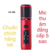 Micro thu âm livestream ISK IM6 không dây kèm Soundcard có thể kết nối trực tiếp với điện thoại trên ap điện thoại