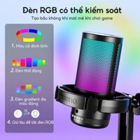 Micro thu âm MAONO DGM20 RGB USB Condenser với độ điều chỉnh lớn/chức năng thiết lập phần mềm cho PC/game/livestream