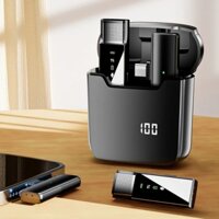 Micro thu âm, mic không dây điện thoại cài áo khử nhiễu chống ồn nhỏ gọn GAGAY