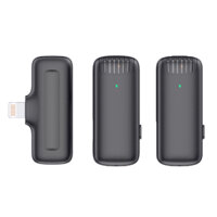 Micro thu âm mic không dây điện thoại cài áo khử nhiễu chống ồn nhỏ gọn Mitsunal I12 cổng Light-ning 2 Mic