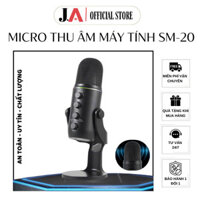 Micro Thu Âm MS-20 Dành Cho Máy Tính, Micro Đa Năng Cho Livestream, Họp Online, Ghi Âm, Micro Thu Âm Để Bàn JA OFFICIAL