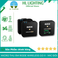 Micro Thu Âm Rode Wireless Go II - Mic Đôi, Cục Nhận RX, Cục Phát TX Và Hộp Sạc Telesin HL Lighting