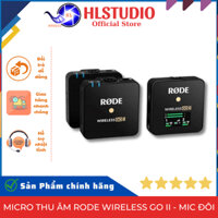 Micro Thu Âm Rode Wireless Go II - Mic Đôi, Cục Nhận RX, Cục Phát TX Và Hộp Sạc Telesin HL Studio