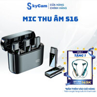 Micro thu âm S16 mic không dây điện thoại cài áo khử nhiễu chống ồn nhỏ gọn GAGAY