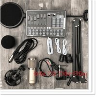 Micro thu âm sound card h9 mic bm900 chân màng dây live stream ma2- Mic thu âm sound card h9 có auto-tune