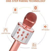 Micro và loa tích hợp micrô không dây Bluetooth / Thiết bị karaoke gia đình / Điện thoại di động quốc gia Bluetooth không dây dành cho trẻ em KTV