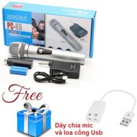 Micro Xingma PCK6 không dây cao cấp Tặng kèm 1 dây chia mic và loa cổng Usb