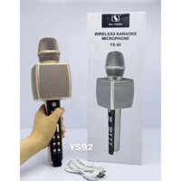 Micro Ys92 karaoke cầm tay kèm loa , tiếng to bắt âm tốt, chống hú
