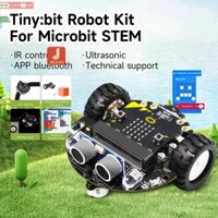 Microbit V2 Mini Robot Thông Minh Bộ Xe Hơi Theo Dõi Dòng Tránh Trở ngại Hỗ Trợ Lập Trình Python Giáo Dục STEM Bộ Điện Tử