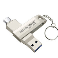 Microdrive MD223C USB3.0&Type-C Dual Metal Interface 64G 128G 256G High Speed Data Transmission Portable Memory U Disk f
