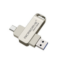Microdrive MDTU21 USB3.0&USB-C Flash Drive 128GB High Speed Dual-interface Mini Portable Memory U Disk for Phone TV Tabl