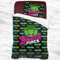 Microfiber 2-Piece Kids Cute_Juice Bedding Sets Super Soft Bed Sheets and Pillow Case Set Quilt Cover 53"X79"