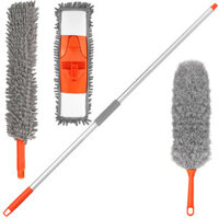 Microfiber Duster Dusting Kit with Extension Pole and Bendable Head for Cleaning High Ceiling Fan / Interior Roof / Cobw