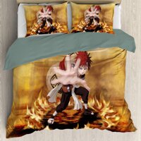 Microfiber Sheet Set 3 Piece Bed Sheets Na-ruto Shippuuden Manga Anime Gaara Bedding Sets Full with Soft Comfy Breathable Fade (No Comforter)