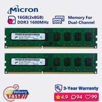 Micron 16gb 8gb 1600mhz ddr3 Bộ nhớ máy tính để bàn kênh kép mờ pc3 12800 1.5v RAM