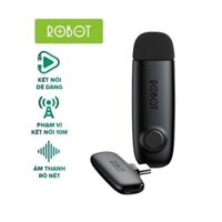 Microphone Không Dây ROBOT Nhỏ Gọn Tiện Dụng Khoảng Cách Kết Nối 10m Dùng Cho Điện Thoại Android