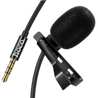 Microphone mini kep ao jack 3.5mm Hoco DI02 màng lọc âm khử tiếng ồn , thu âm nhạy dây dài 2m - Hang chinh hang