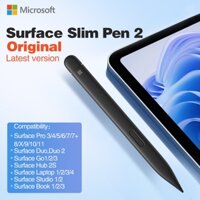 Microsoft Original Surface Slim Pen 2 Hỗ trợ với Surface Pro 3 / 4 / 5 / 6 / 7 / 7 + / 8 / X / 9 / 10 / 11 Surface Go1 / 2 / 3 Surface Laptop 1 / 2 / 3 / 4 Surface Book 1 / 2 / 3 Surface Studio 1 / 2 Bề mặt Duo1 / 2
