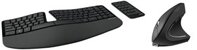 Microsoft Sculpt Ergonomic Keyboard for Business (5KV-00001) | Ergy - The Ergonomical Mouse - Wireless Optical Rechargeable Battery Vertical Mouse - 2.4 Ghz, 6 Buttons - Adjustable DPI