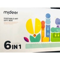 Mideer Màu vẽ hộp quà tiện dụng 6 món trong 1 - bút sáp bút chì màu bút dạ 2 đầu gọt bút chì kéo hồ dán portable art box