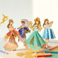 Mideer Paper Craft Coloring Cards- Đồ Chơi Thủ Công Cắt Dán Công Chúa Cho Bé 3+