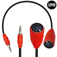 Midi sang TRS 3.5mm Nam sang DIN 5P Nữ Âm Thanh Cắm Sang MIDI Cáp Chuyển Đổi Âm Thanh