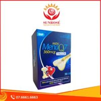 Midu MenaQ7 360mcg - Hỗ trợ chắc khỏe xương và phát triển chiều cao cho trẻ dậy thì, Hàng chuẩn Việt Nam, Hộp 30 Viên