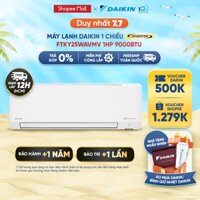 [MIỄN CÔNG LẮP - GIAO LẮP NHANH 12H] Máy Lạnh Daikin Inverter 1 chiều FTKY25WAVMV 1HP 9000BTU