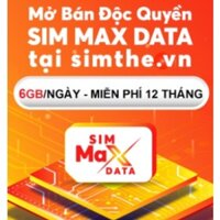 Miễn Phí 1 Năm] Sim 4G Vietnamobile Data 6GB/Ngày - 180GB/Tháng. Hàng Độc Quyền VIETNAMOBILE