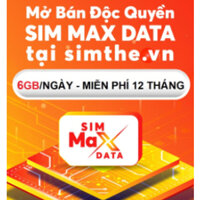 Miễn Phí 1 Năm] Sim 4G Vietnamobile Data 6GB/Ngày - 180GB/Tháng. Hàng Độc Quyền VIETNAMOBILE