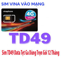 [MIỄN PHÍ 1 NĂM] SIM VINAPHONE 4G TD49 dùng cho điện thoại,wifi,dcom,máy tính bảng