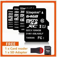 Miễn Phí + COD Thẻ Nhớ Kingston Micro SD Thẻ Nhớ Class10 128GB 256GB Thẻ TF SDHC SDXC