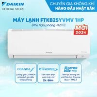 Miên phi công lăp Model mơi 2023 - Máy Lạnh Daikin Inverter FTKB25XVMV 1HP 9000BTU - Tiết kiệm điện - Luồng gió Coanda - Độ bền cao - Chống Ăn mòn - Chống ẩm mốc - Làm lạnh nhanh - Hàng chính hãng