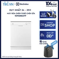 [Miễn phí giao hàng toàn quốc] Máy rửa bát đứng độc lập Electrolux ESF5206LOW 60cm cho 13 bộ chén dĩa, sấy khô hơn đến 3 lần, tiết kiệm điện và nước [Hàng chính hãng]