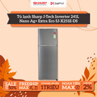[Miễn phí giao + lắp][Voucher Upto 4 triệu][Trả góp 0%] Tủ lạnh Sharp SJ-X251E-DS 241 lít I inverter I Khử mùi Nano Ag+Cu