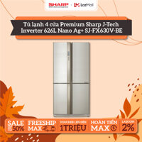 [Miễn phí giao + lắp][Voucher Upto 4 triệu][Trả góp 0%] Tủ lạnh Sharp SJ-FX630V-BE 556 lít I Inverter I Khử mùi Nano Bạc - Đồng