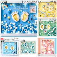 (miễn phí in ảnh) Khung in dấu tay chân cho Bé