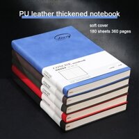 (Miễn phí khắc logo) Sổ công tác dày khổ A5/B5, biên bản họp da mềm, sổ ghi chú học sinh, nhật ký có dòng kẻ