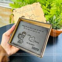 [Miễn phí khắc tên] Ví da nam kèm hộp gỗ dành tặng cho người yêu, crush - quà tặng ý nghĩa cho người thương của mình