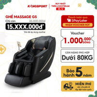 [Miễn phí lắp đặt] Ghế massage KINGSPORT Standard G5 cao cấp con lăn 3D, 8 bài tập, công nghệ massage chuyên sâu