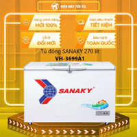 MIỄN PHÍ LẮP ĐẶT VH-3699A1 - Tủ đông SANAKY 270 lít VH-3699A1 - 1 NGĂN ĐÔNG 2 CÁNH, DÀN LẠNH ĐỒNG - MIỄN PHÍ GIAO HCM