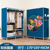 Miễn Phí Lưu Trữ Tủ Quần Áo Khung Thép Bán Buôn Rèm Cuốn Treo Tủ Quần Áo Vải Gia Cố Tủ Quần Áo Chống Bụi Hoàn Toàn Kèm T