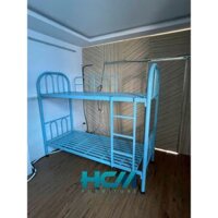 [MIỄN PHÍ SHIP-BAO LẮP RÁP HCM] Giường 2 tầng dành cho sinh viên màu xanh, giá rẻ tận xưởng, nhiều kích thước