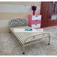 [MIỄN PHÍ SHIP-BAO LẮP RÁP HCM] Giường sắt ngang 1m2 dài 2m PG50