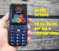 [Miễn phí ship] Điện thoại giá rẻ pin khủng 4 sim red sun 6 có chức năng thay đổi giọng nói